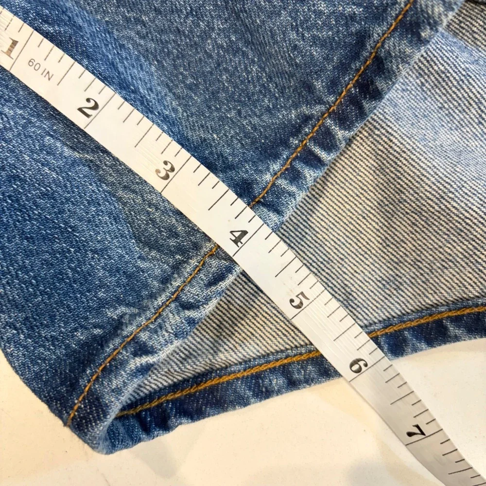 Madewell Relaxed Mid-Length Denim Shorts Blue High Rise Size 31